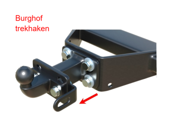 Trekhaak verlengstuk 2 gaats adapter voor flenskogel